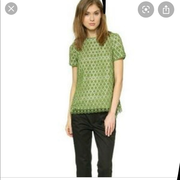 Tory Burch Green Knit Top - Picture 1 of 6